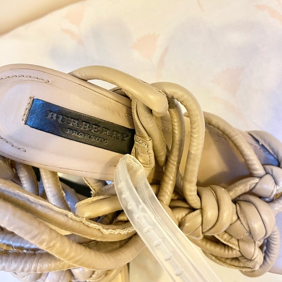 Authentic Burberry Prorsum knotted leather platform sandals - Picture 12 of 14